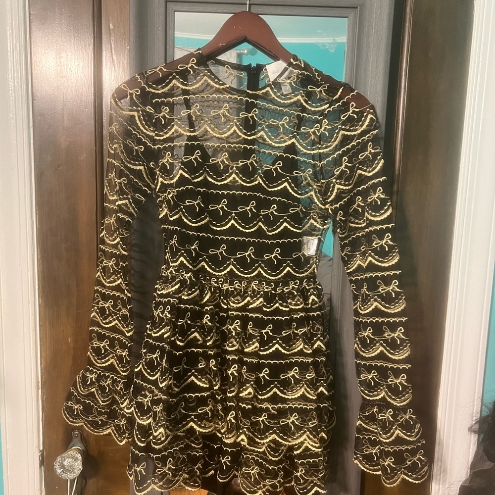 Elegant Black and Gold Dress